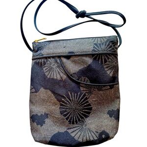 Danny K Beverly Hills Black and Gray Crossbody Bag 8X10 inches